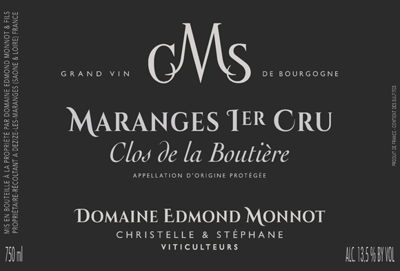 Edmond Monnot, Burgundy, Maranges 1er Cru Clos ds la Boutiere, Rouge ...